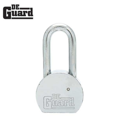 DEGUARD :Iron body with nickel plated brass Long shackle 2 1/8"- Keyed Different DGIPLL-KD